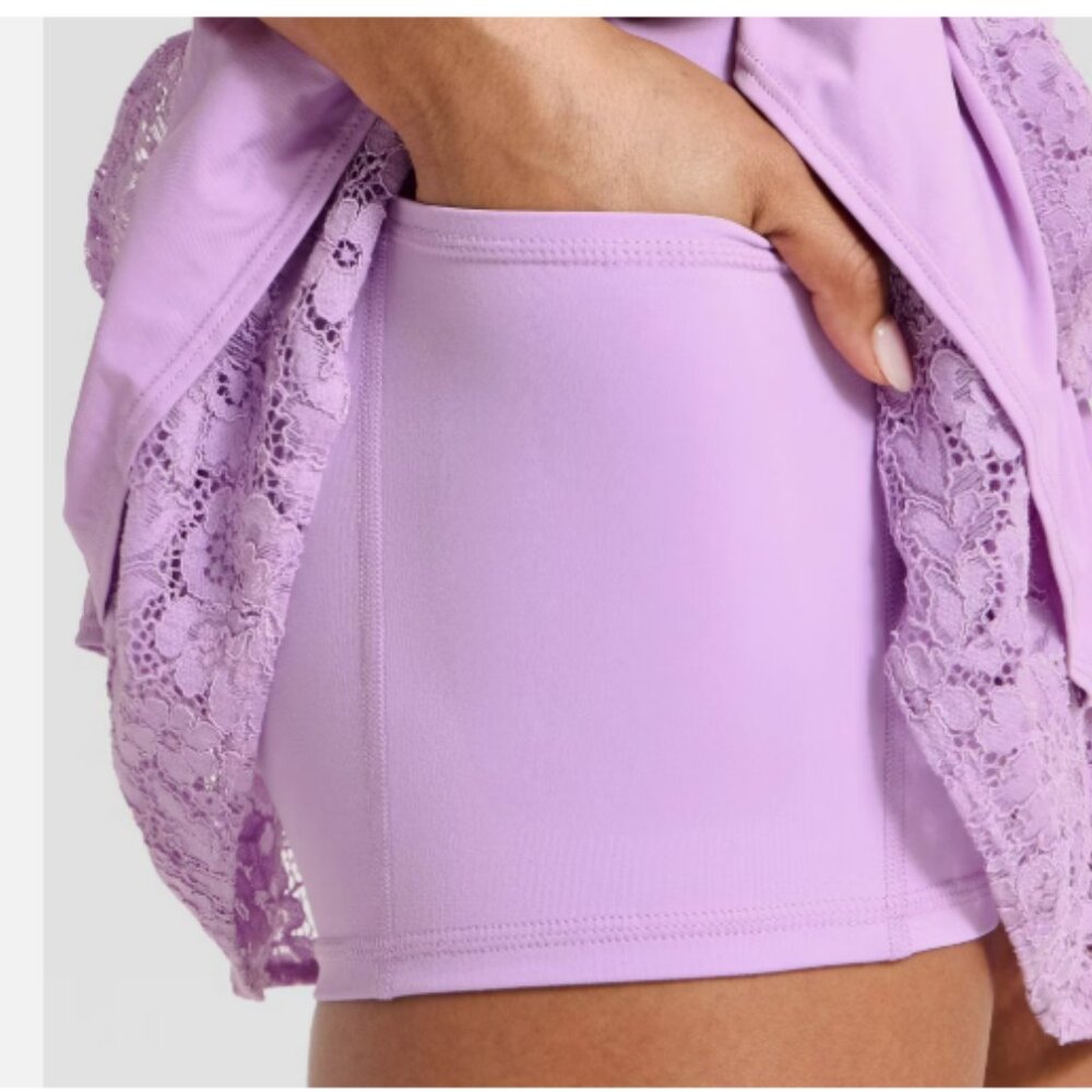 Women's Layered Ruffle Skort JoyLab - Purple Medium - Picture 3 of 3